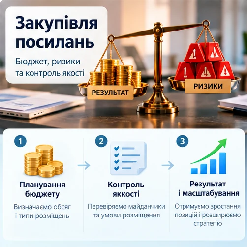 Закупівля посилань: бюджет і ризики — практична схема